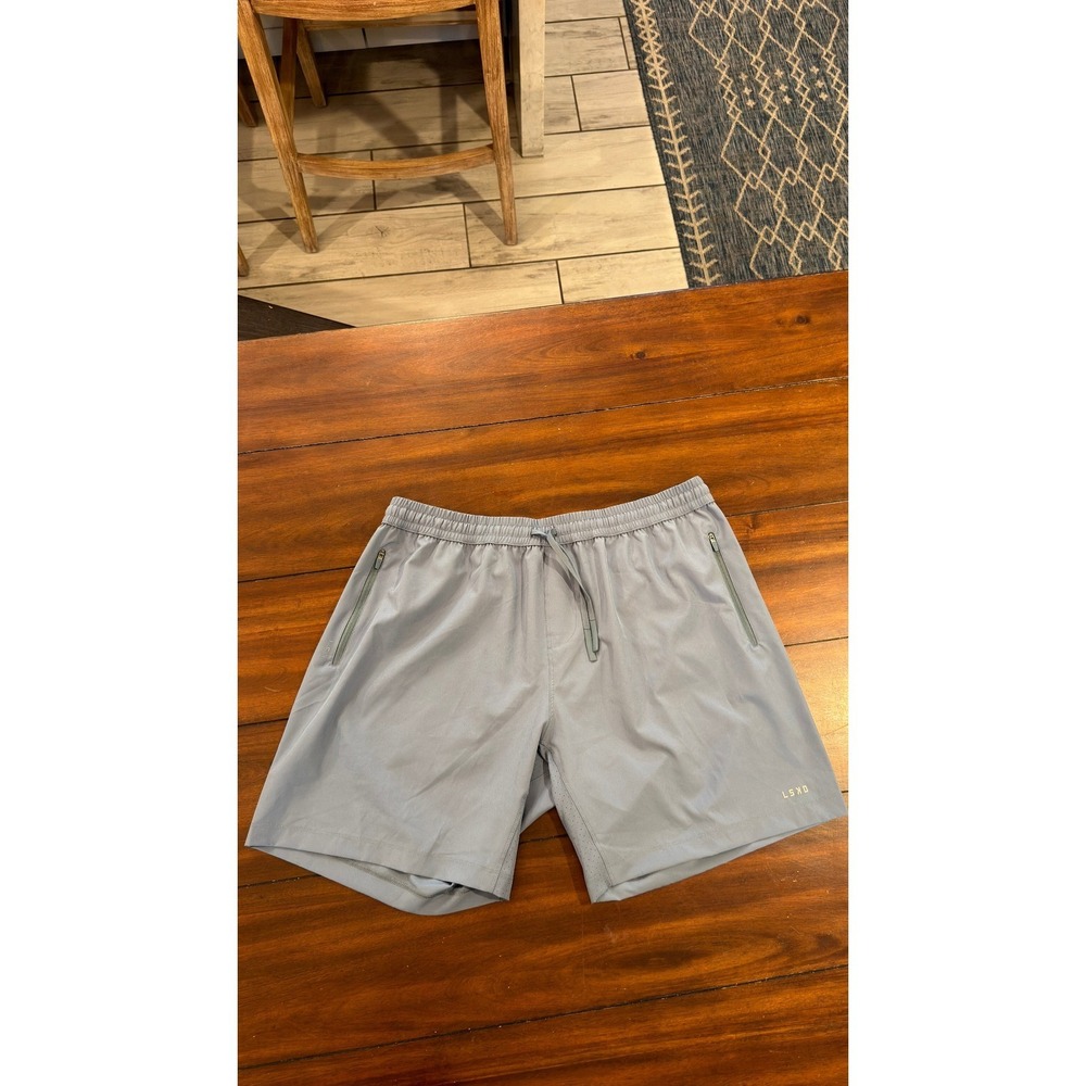 LSKD Rep Short Mens XL Blue Grey Athletic Training Gym Shorts MAST0005